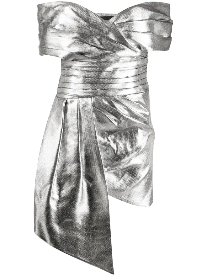 Alexandre Vauthier Alexandre Vauthier オフショルダー・ドレープ・ミニドレスの商品画像