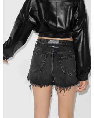 Alexander Wang ローヘムデニムショーツ ブラック - サムネイル3