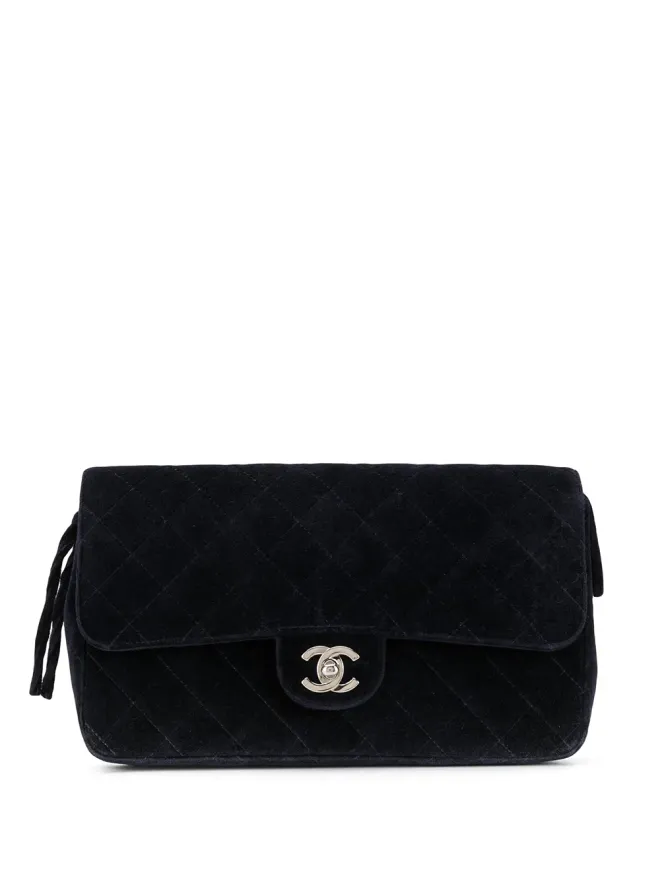 CHANEL Pre-Owned CHANEL ビンテージ 1997年 CC ダイヤモンドキルト バックパック パープルの商品画像
