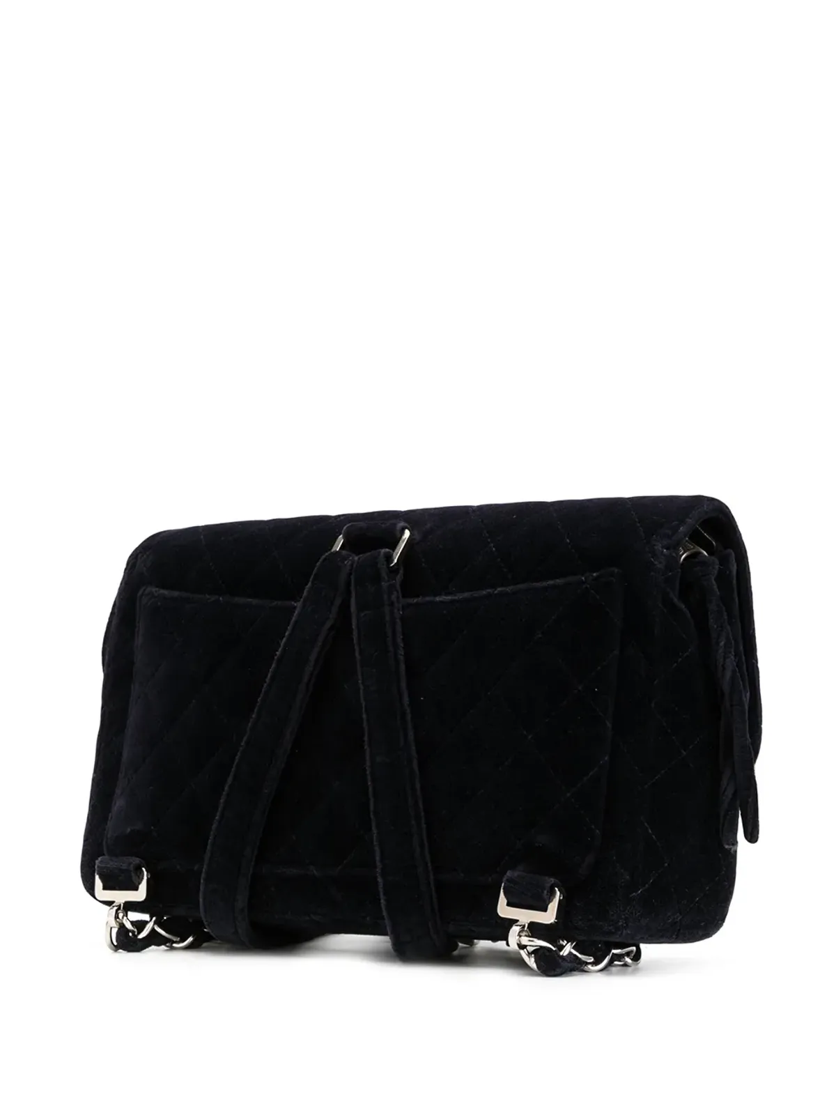 CHANEL ビンテージ 1997年 CC ダイヤモンドキルト バックパック パープル - 画像3