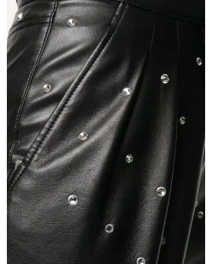 Philosophy Di Lorenzo Serafini エンベリッシュド レザー風パンツ - ブラック - サムネイル5