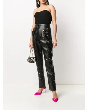 Philosophy Di Lorenzo Serafini エンベリッシュド レザー風パンツ - ブラック - サムネイル2