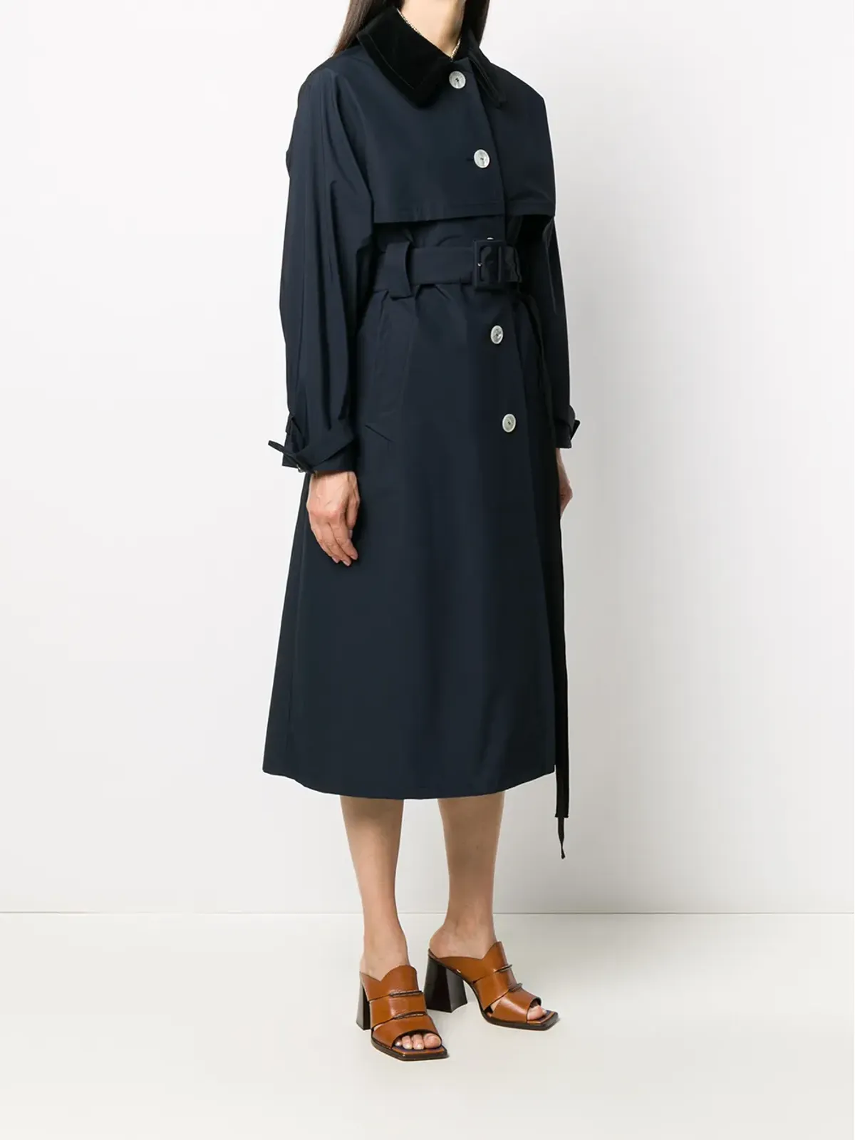 Prada シングルブレストベルト付きトレンチコート - 画像3
