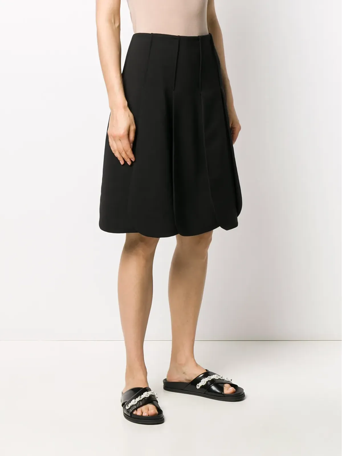 Valentino Garavani プリーツ入りAラインスカート - 画像3