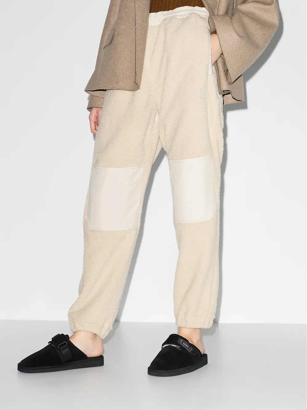 Suicoke Zavo shearling-trim slippers - Black - 画像3