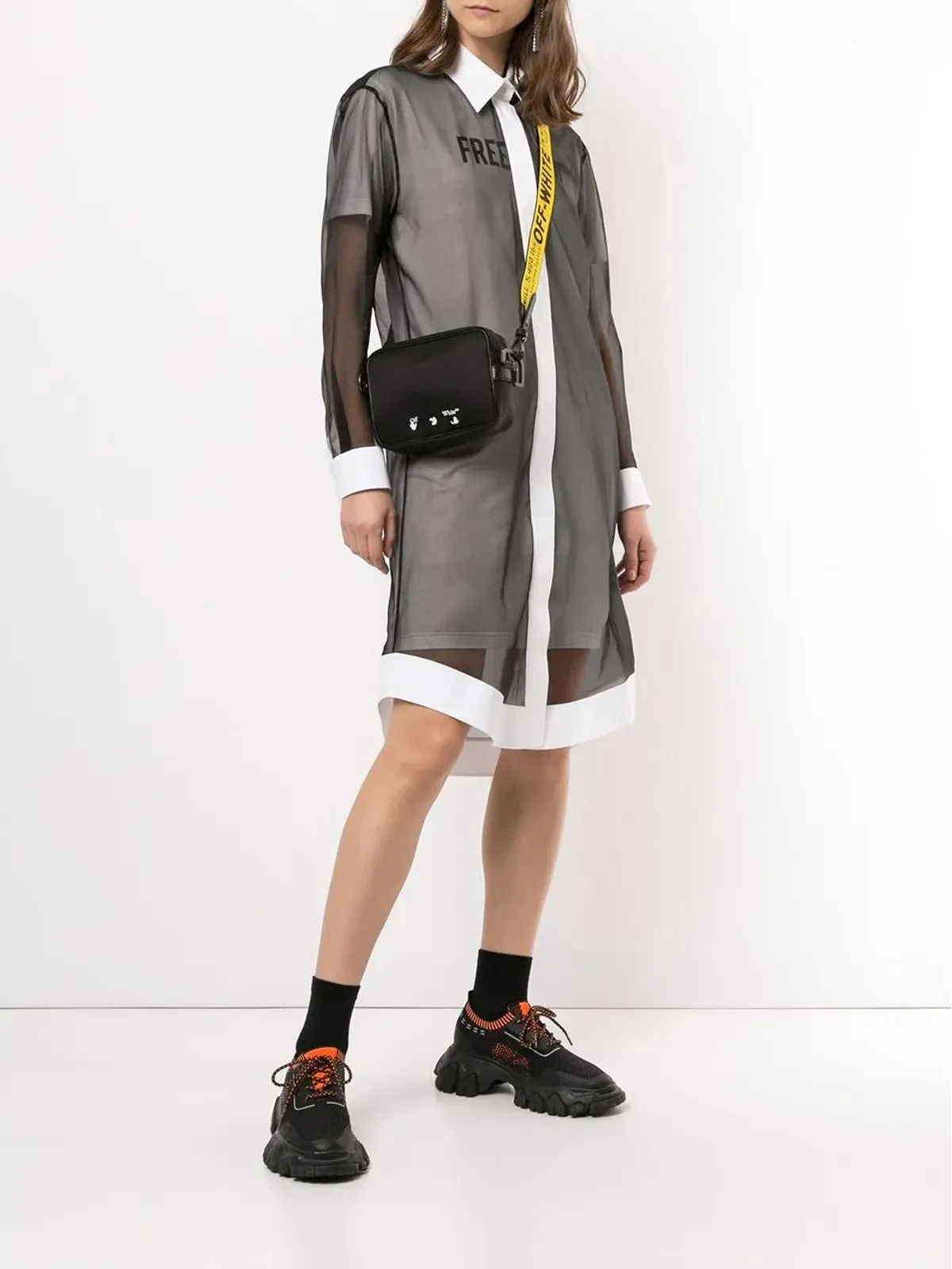 Off-White フリー Winonaプリント シャツドレス - ブラック - 画像2