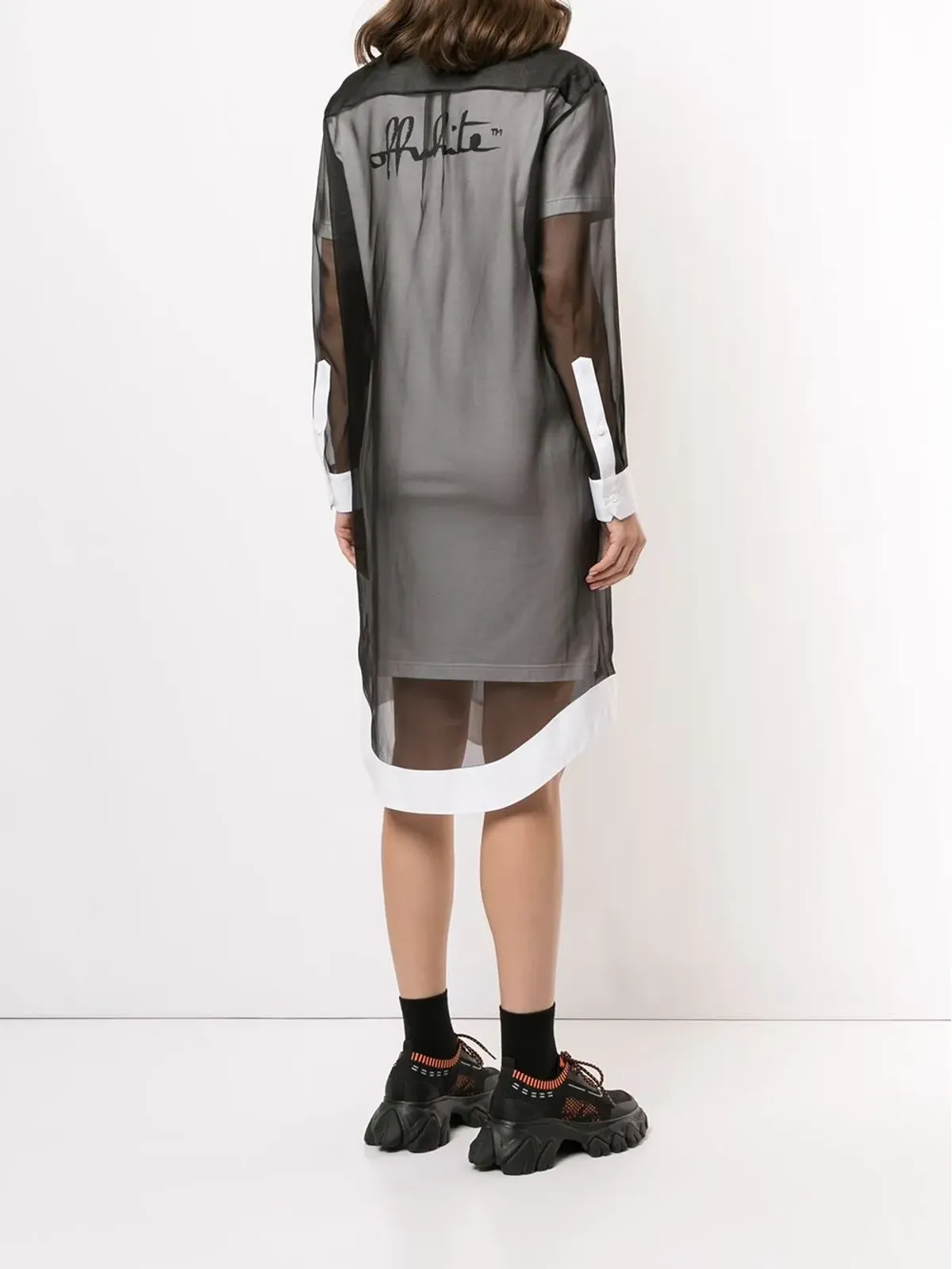Off-White フリー Winonaプリント シャツドレス - ブラック - 画像4