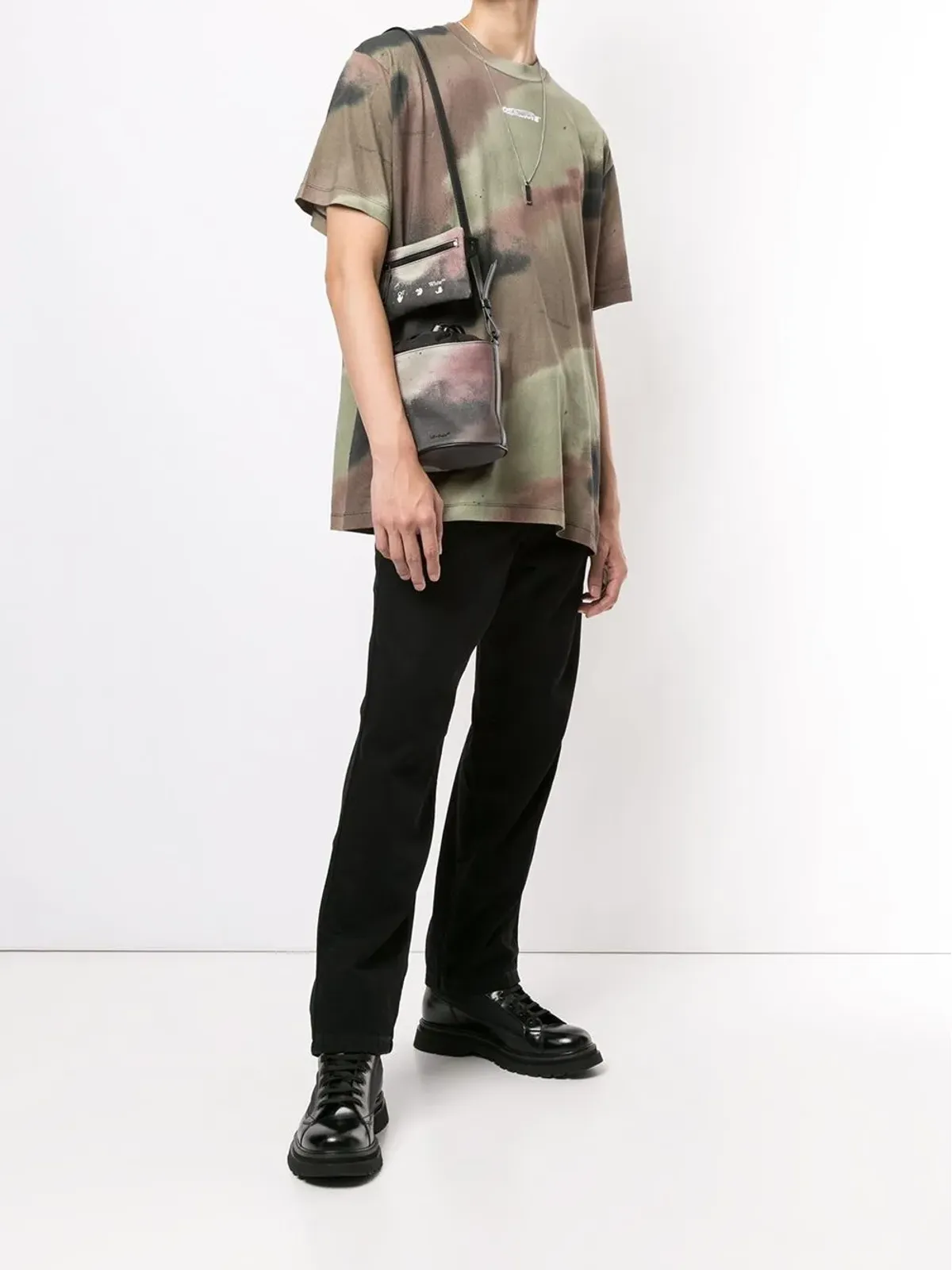 Off-White カモフラージュプリント ダブルポーチバッグ - 画像2