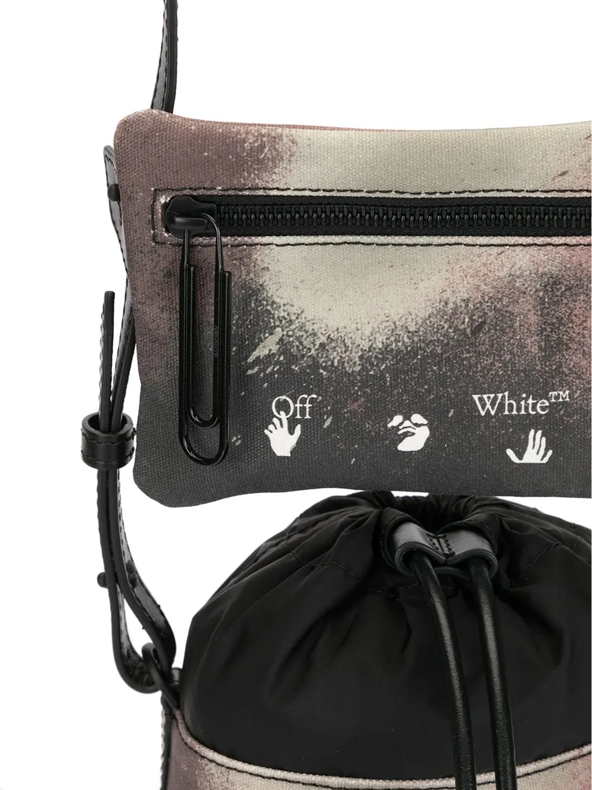 Off-White カモフラージュプリント ダブルポーチバッグ - 画像4