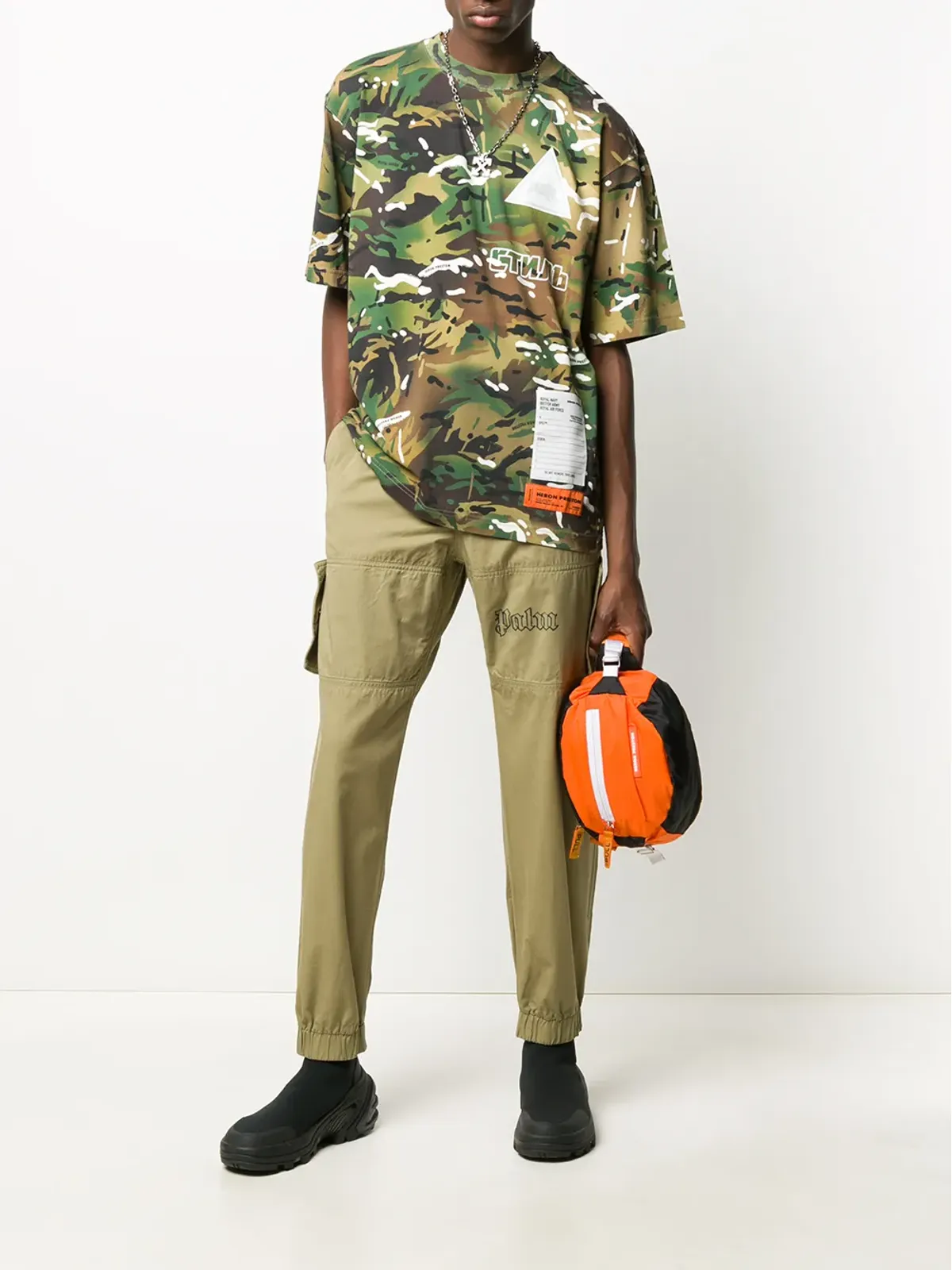 Heron Preston camouflage print T-shirt - Green - 画像2