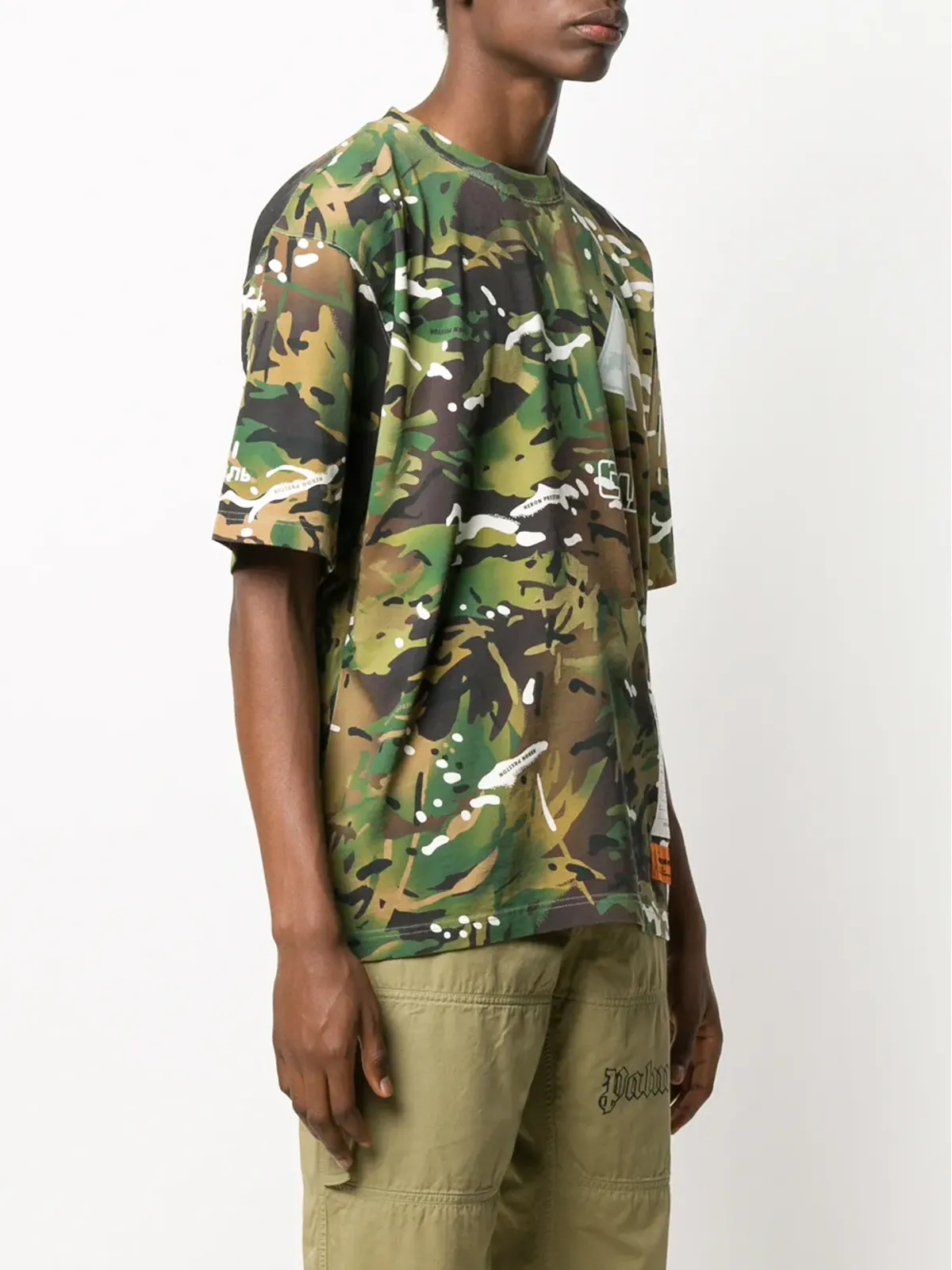Heron Preston camouflage print T-shirt - Green - 画像3