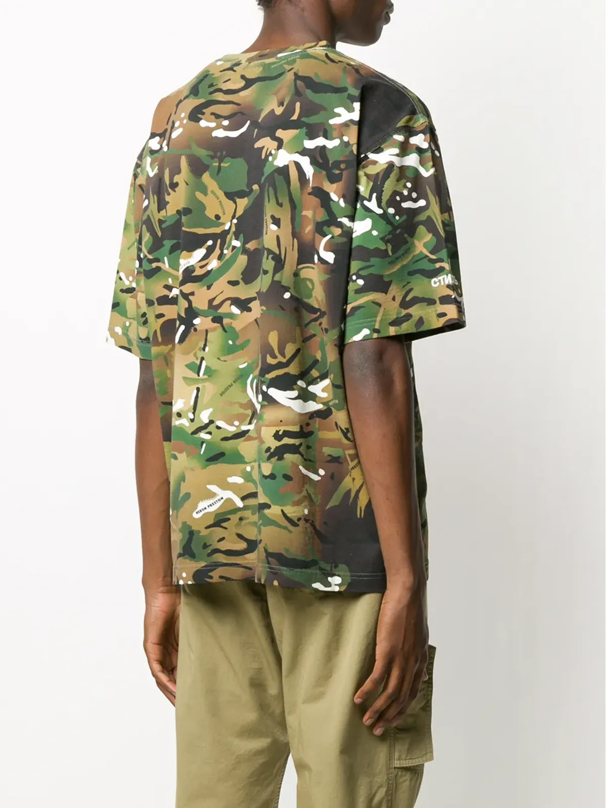 Heron Preston camouflage print T-shirt - Green - 画像4