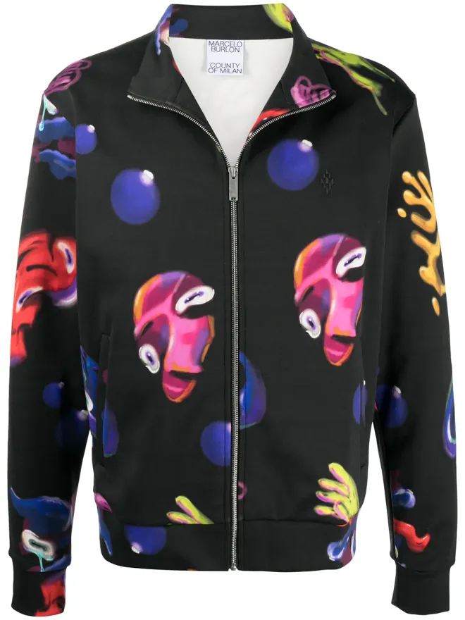 COUNTY OF MILAN COUNTY OF MILAN Crazy Facesプリントジャケットの商品画像