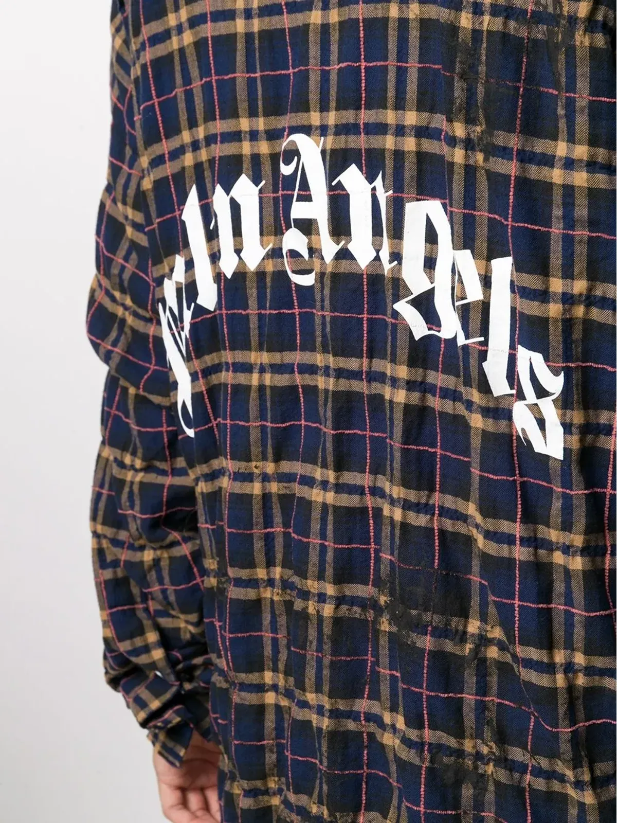 Palm Angels ロゴプリントチェック柄シャツ - 画像5