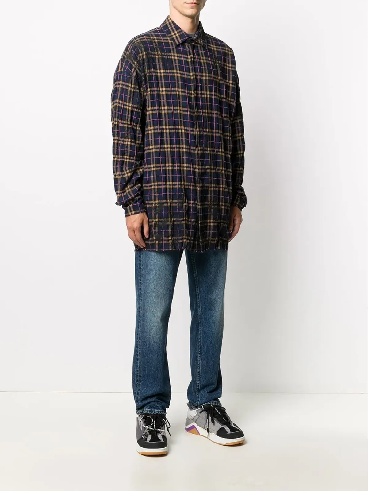 Palm Angels ロゴプリントチェック柄シャツ - 画像3