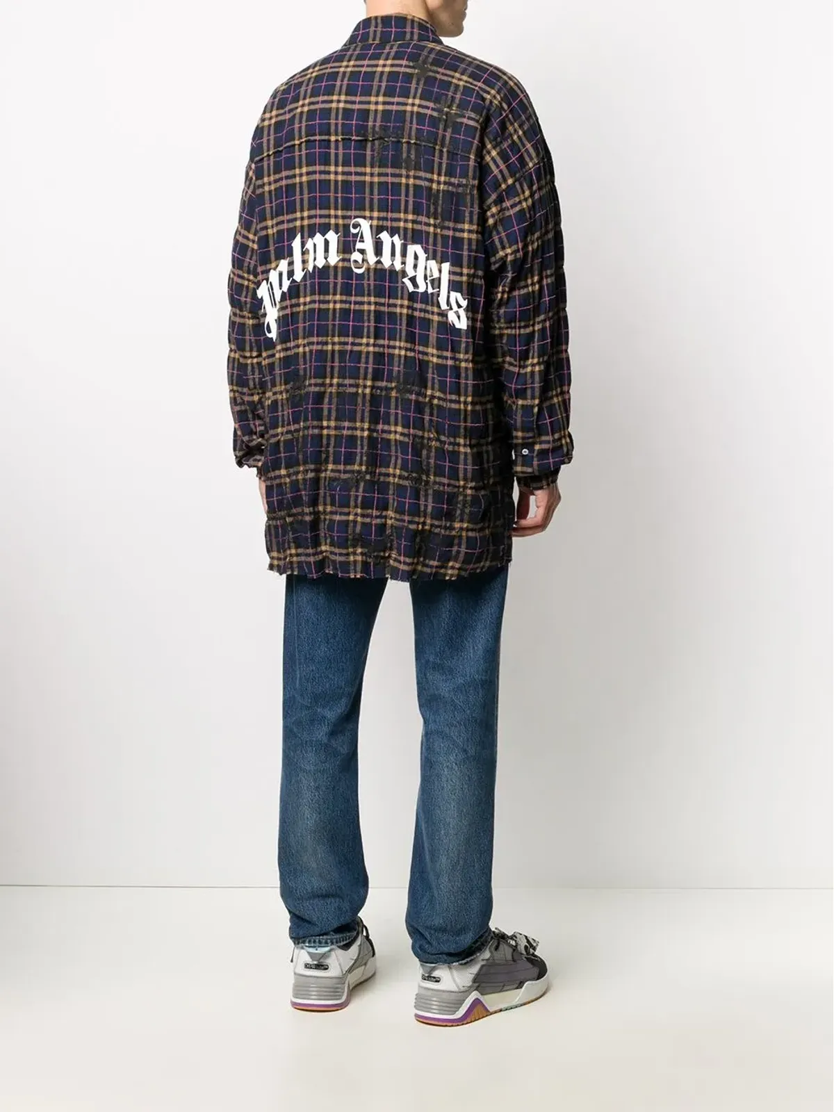 Palm Angels ロゴプリントチェック柄シャツ - 画像4
