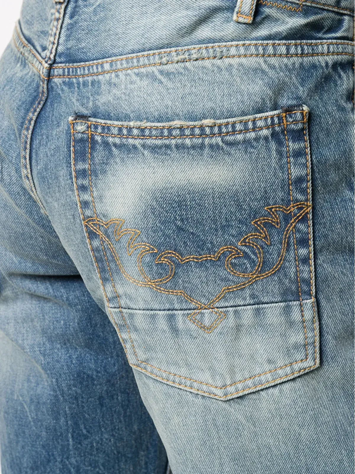 Palm Angels リップディテール・フェードジーンズ - 画像5