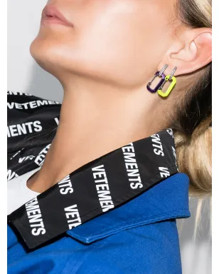 EÉRA 18Kホワイトゴールド Chiara ダイヤモンド装飾ピアス - シルバー - サムネイル2
