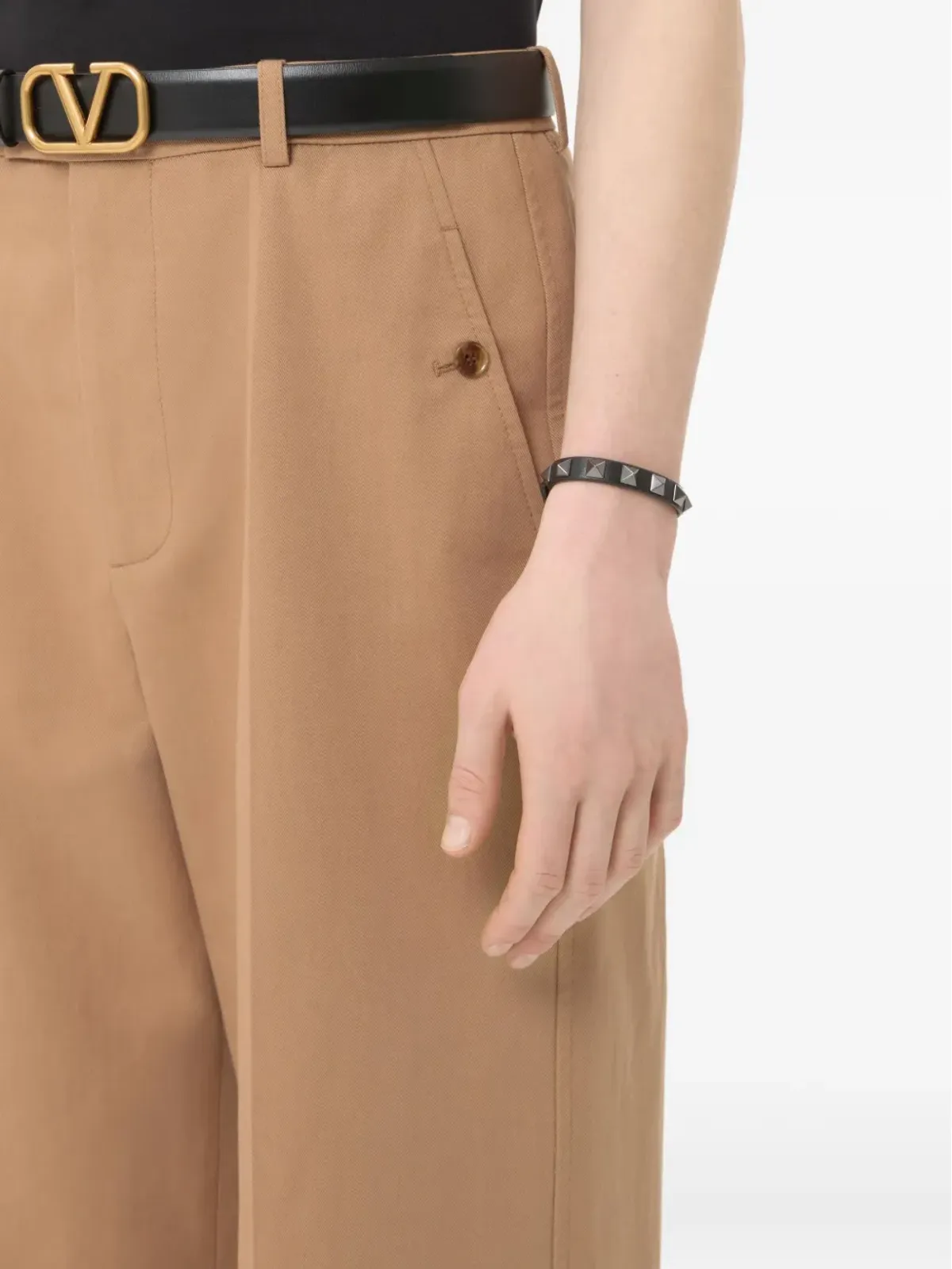 Valentino Garavani Rockstud レザー ブレスレット - 画像2