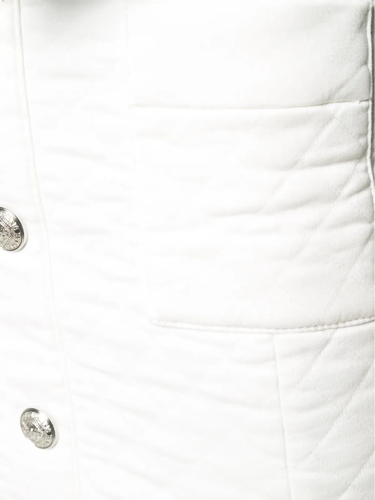 Balmain ミニハイウエスト キルティングスカート - ホワイト - 画像5