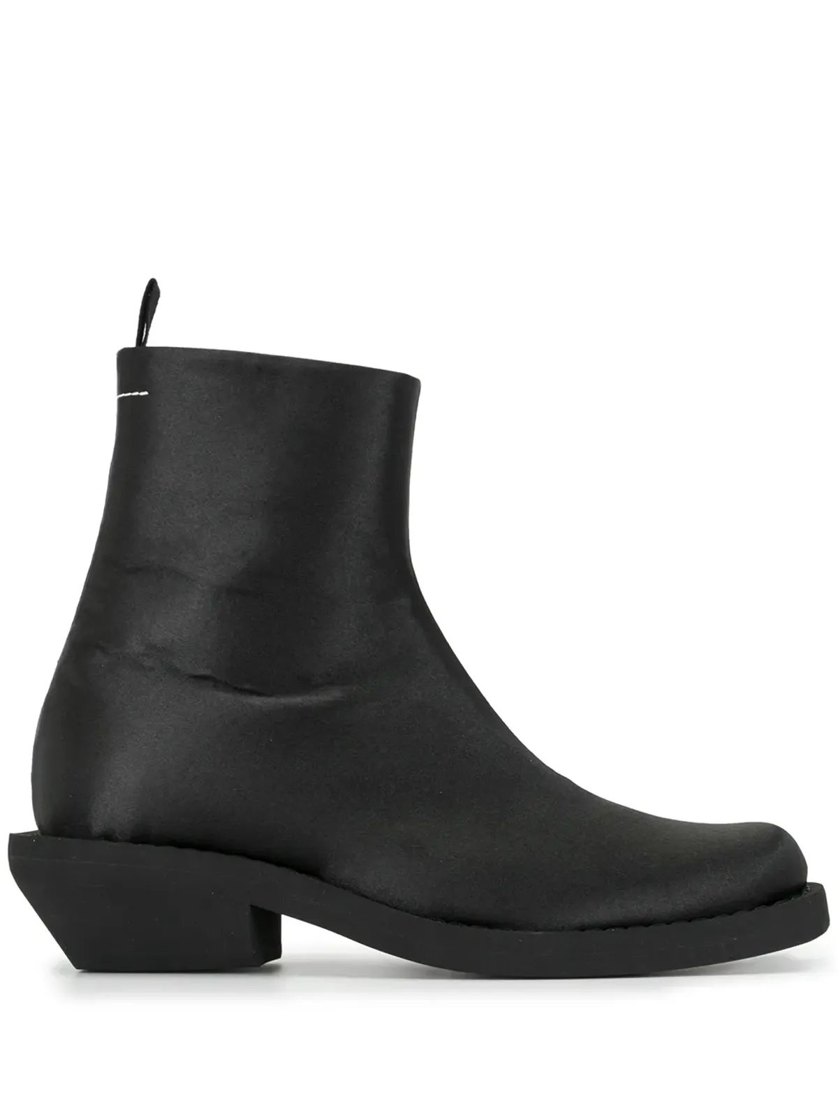 MM6 Maison Margiela 黒のアンクルブーツ - 画像1