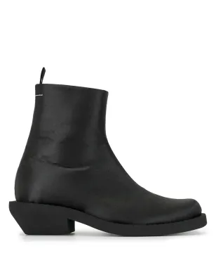 MM6 Maison Margiela 黒のアンクルブーツ - サムネイル1