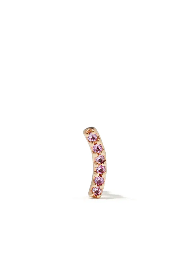 Maria Black Maria Black 14K イエローゴールド クレセント ピンクサファイア スタッド ピアスの商品画像