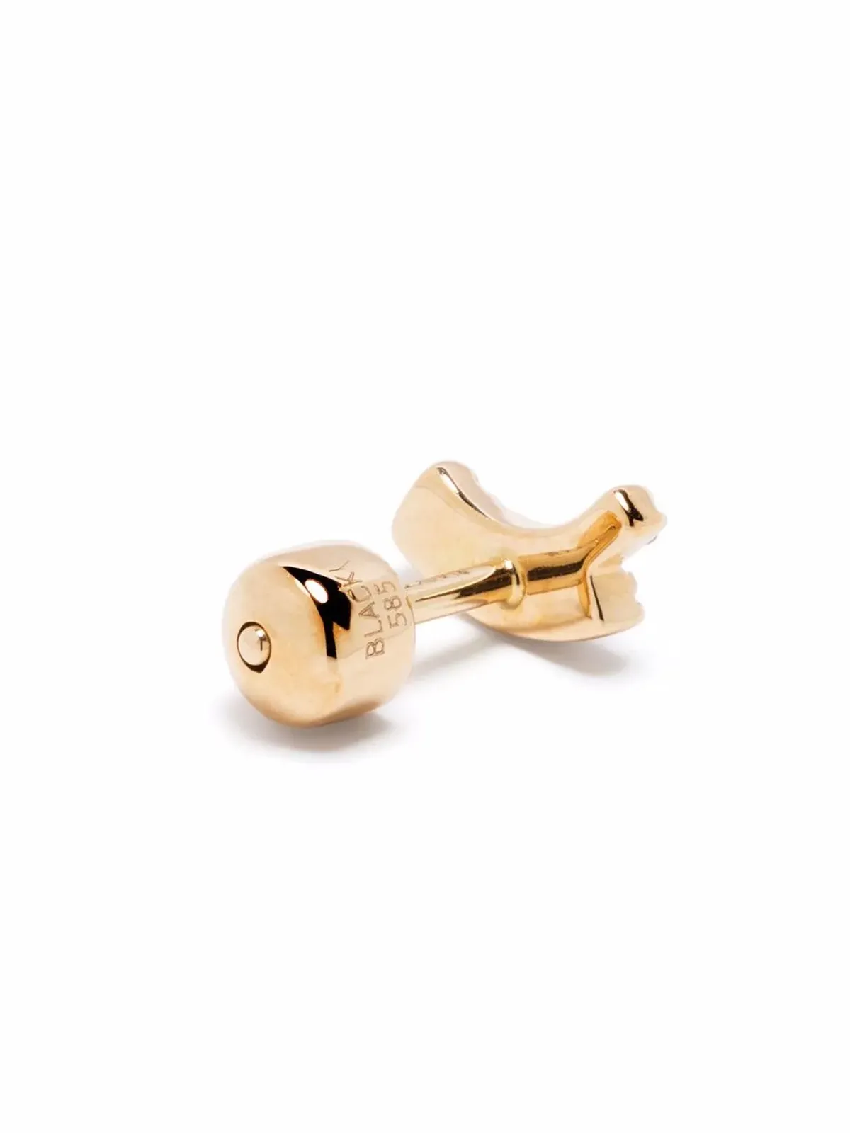 Maria Black 14kt yellow gold Rainbow pink sapphire and diamond stud - 画像4