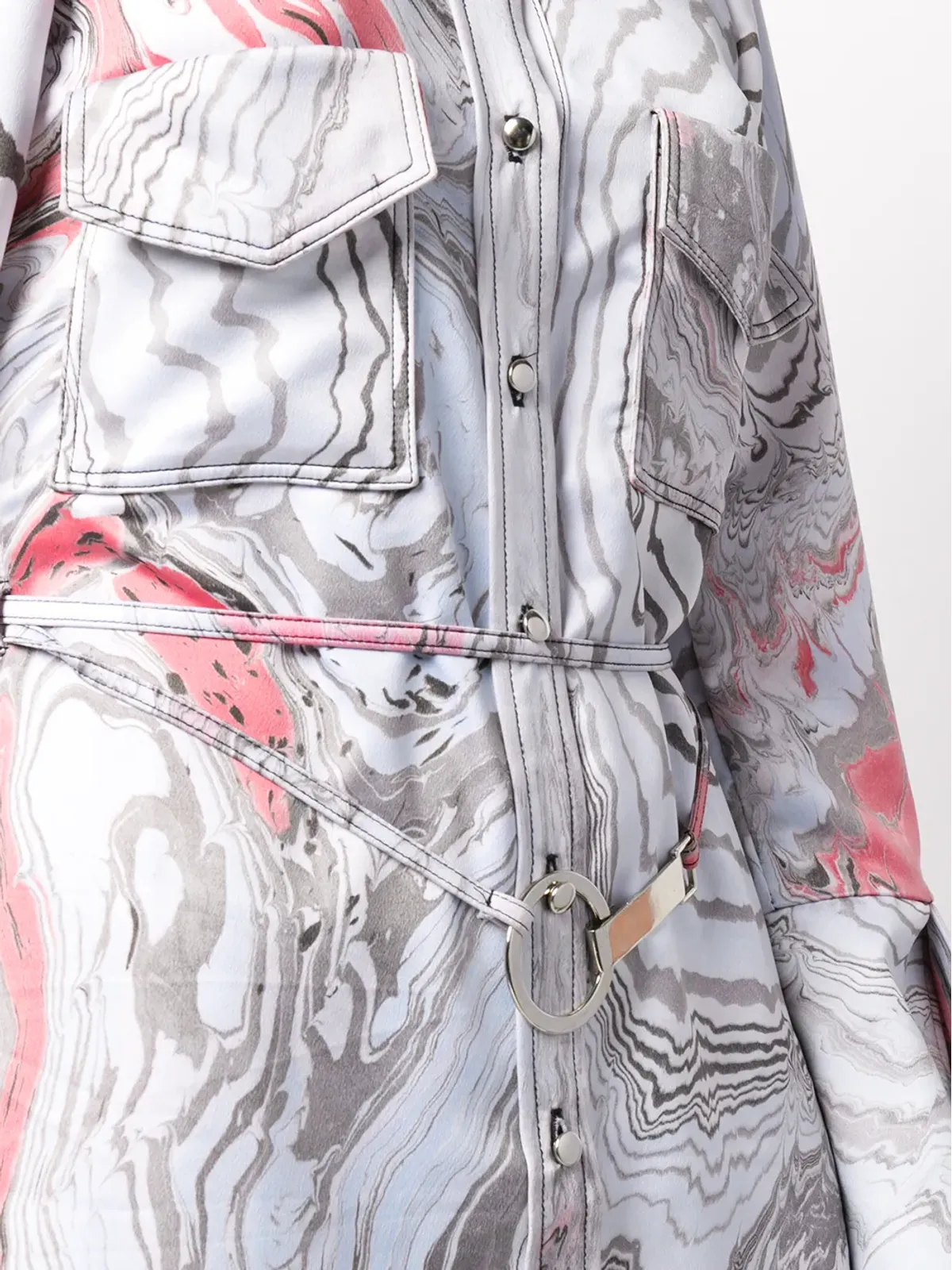 Thebe Magugu すみながしタイダイプリント シャツドレス - 画像5