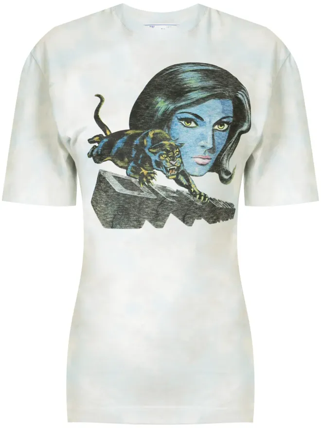 OFF-WHITE Off-White タイダイ パンサー Tシャツの商品画像