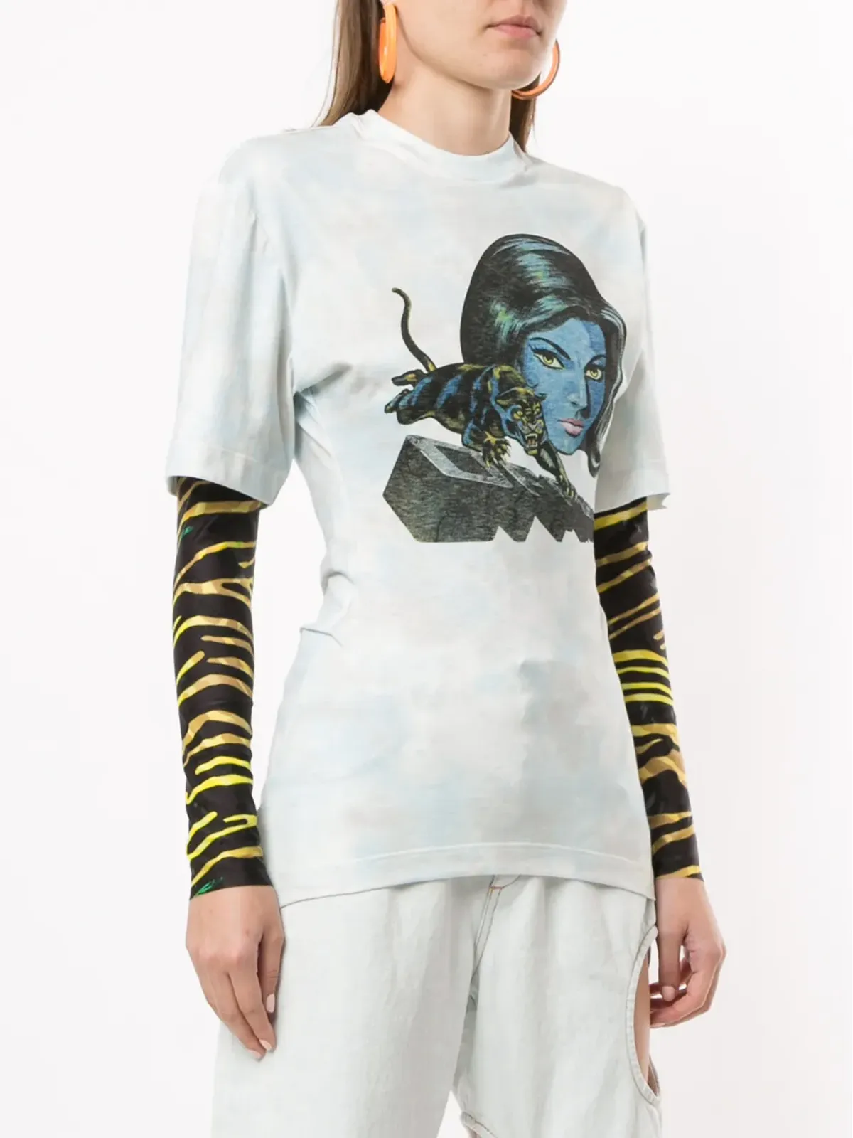 Off-White タイダイ パンサー Tシャツ - 画像3