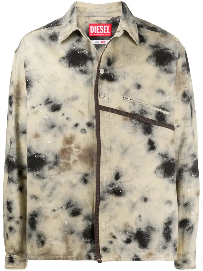 A-COLD-WALL* A-COLD-WALL* x Diesel Red Tag stain-print ライトウェイトジャケット - ニュートラルズの商品画像