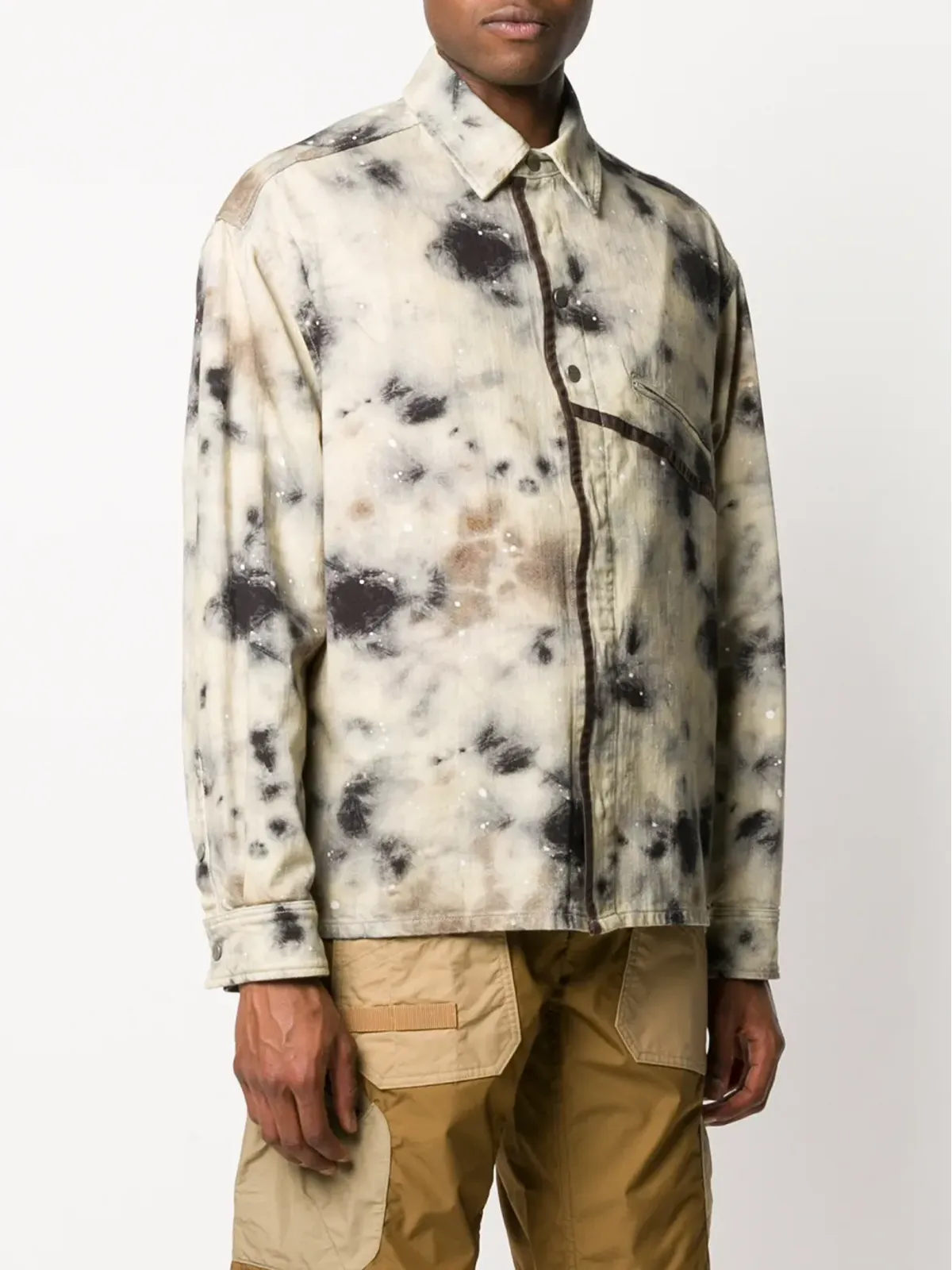 A-COLD-WALL* x Diesel Red Tag stain-print ライトウェイトジャケット - ニュートラルズ - 画像3
