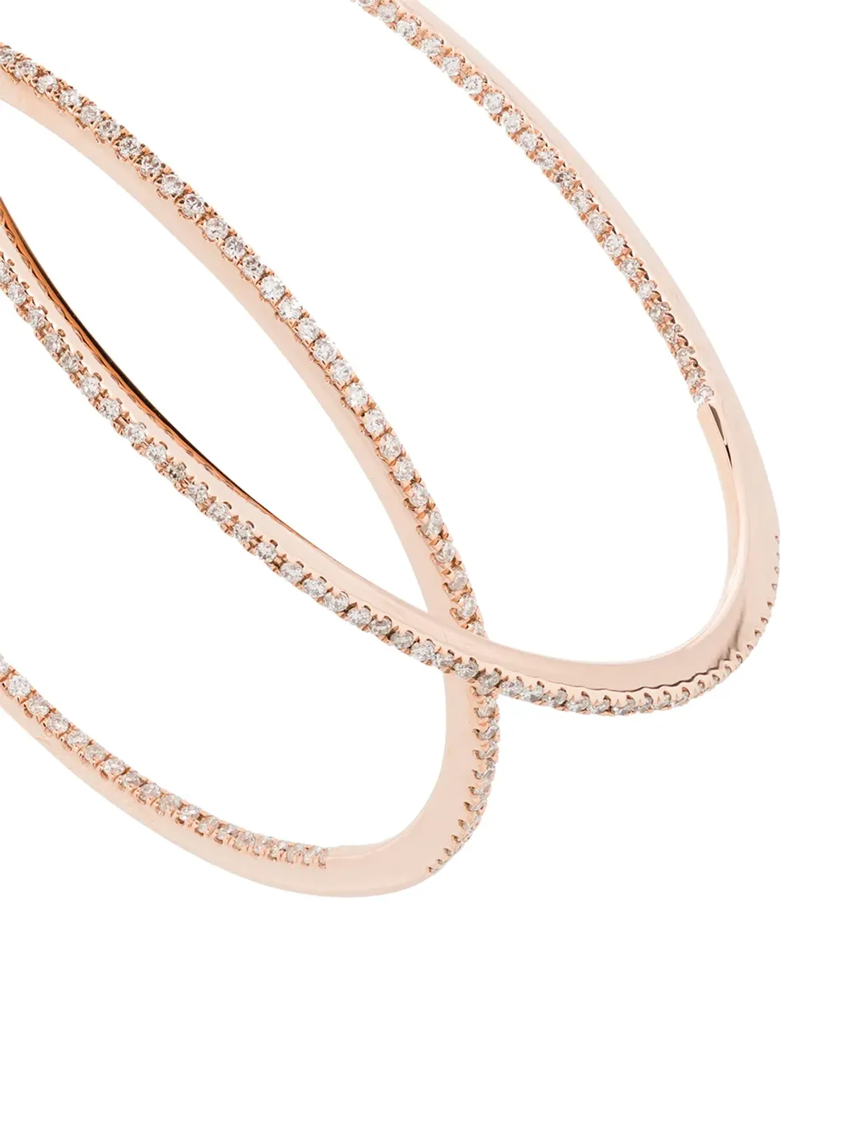 Dana Rebecca Designs 14K ローズゴールド ダイヤモンド フープピアス - ピンク - 画像3