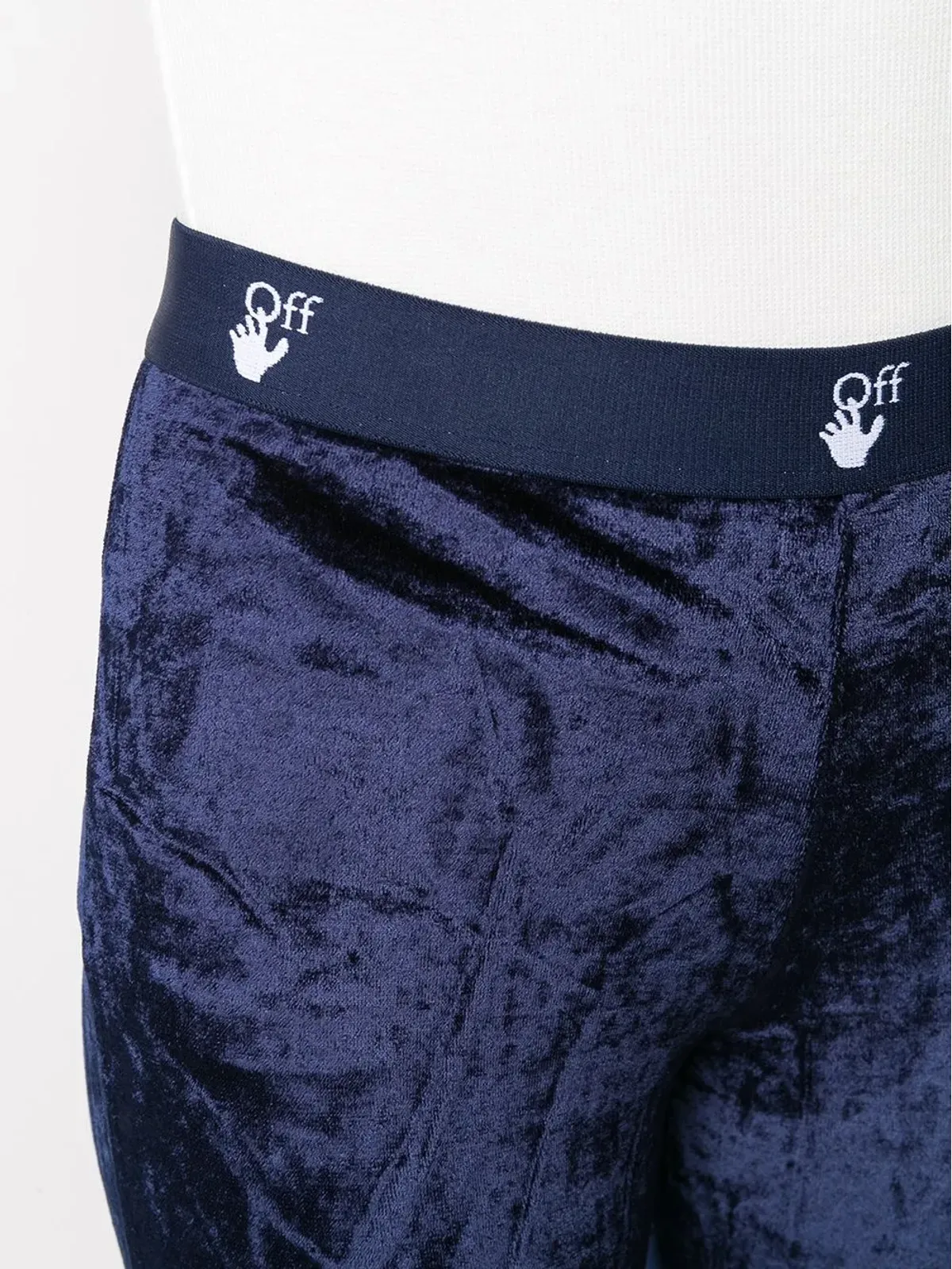 Off-White ベロア フレアパンツ - ブルー - 画像5