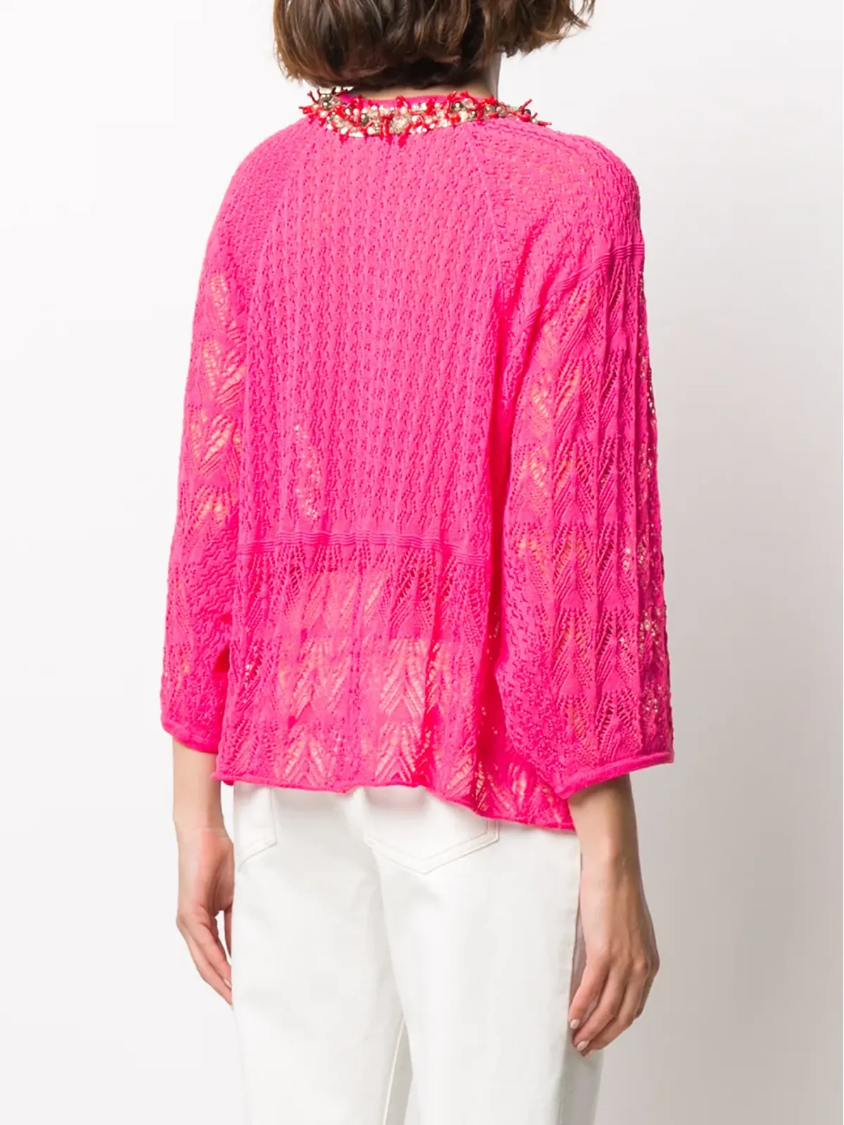 Blumarine 装飾付きニットブラウス - 画像4
