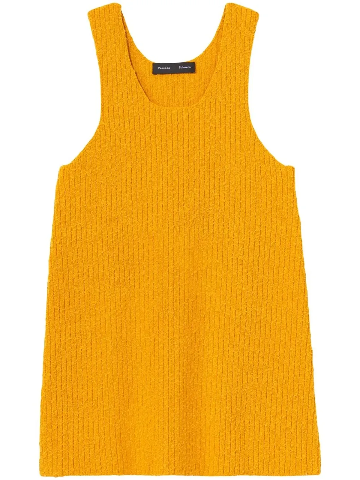 Proenza Schouler メランジブークレ編みニットタンクトップ（イエロー） - 画像1