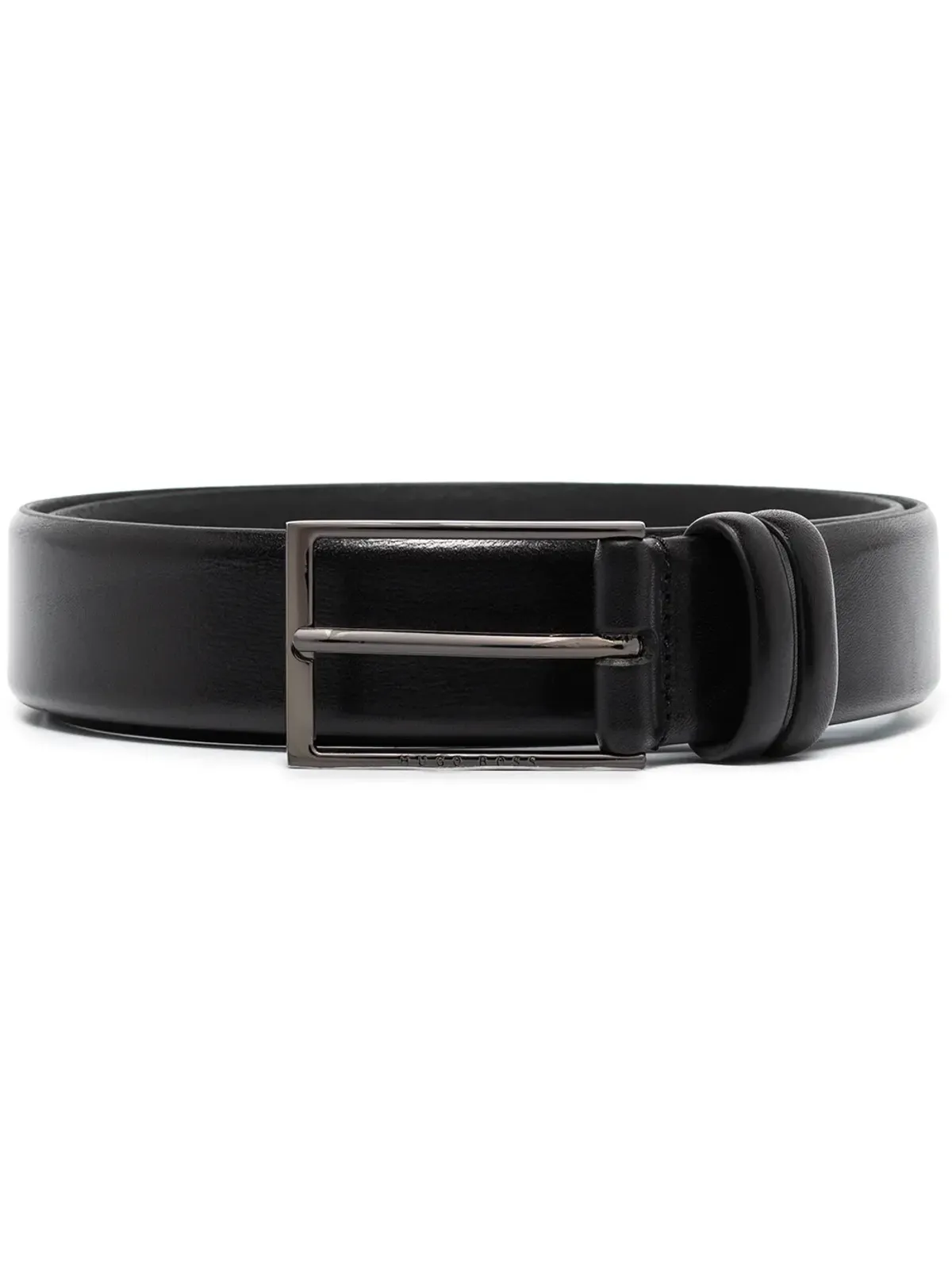 BOSS Carmello rectangle-buckle belt - Black - 画像1