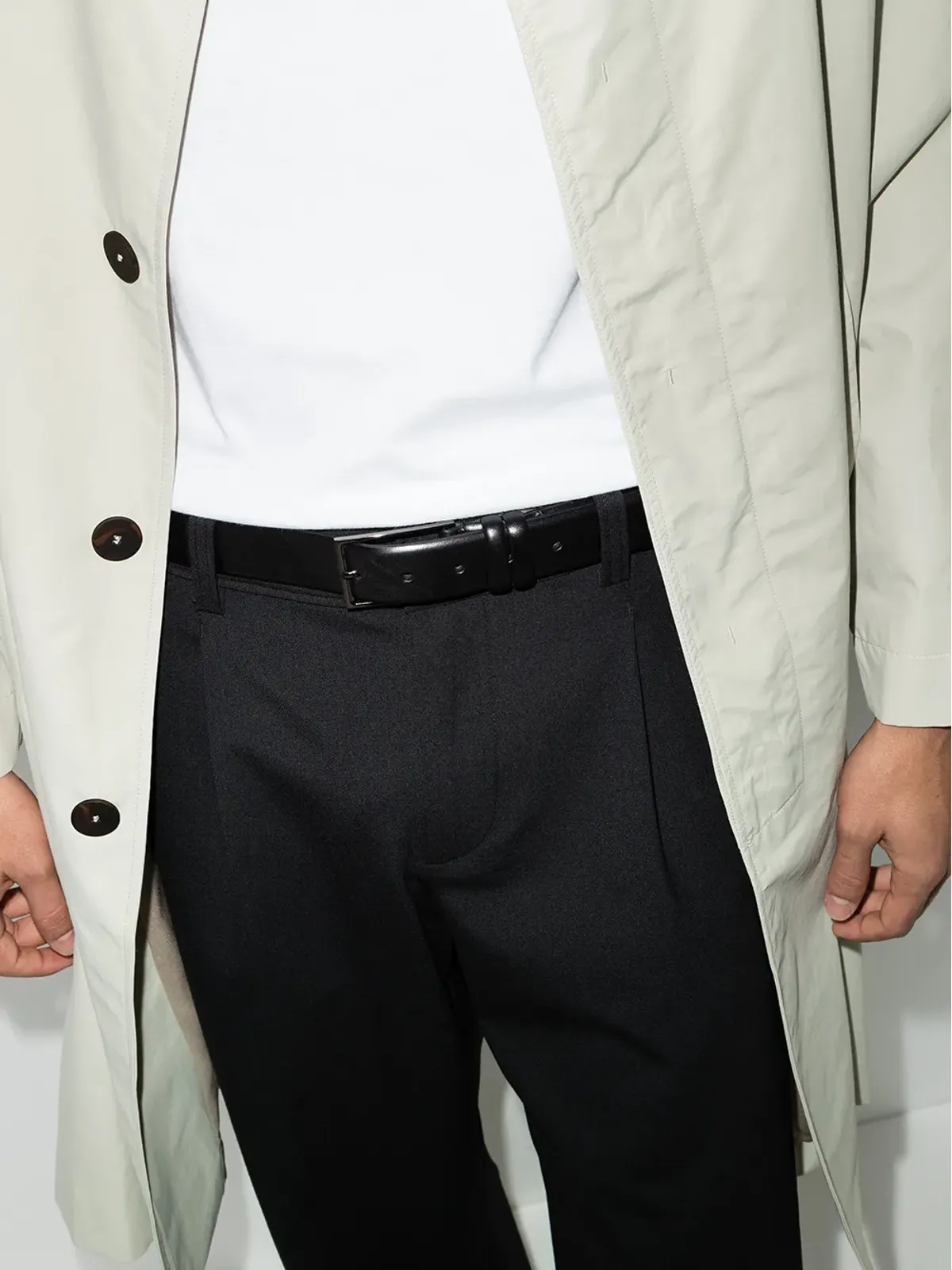 BOSS Carmello rectangle-buckle belt - Black - 画像2
