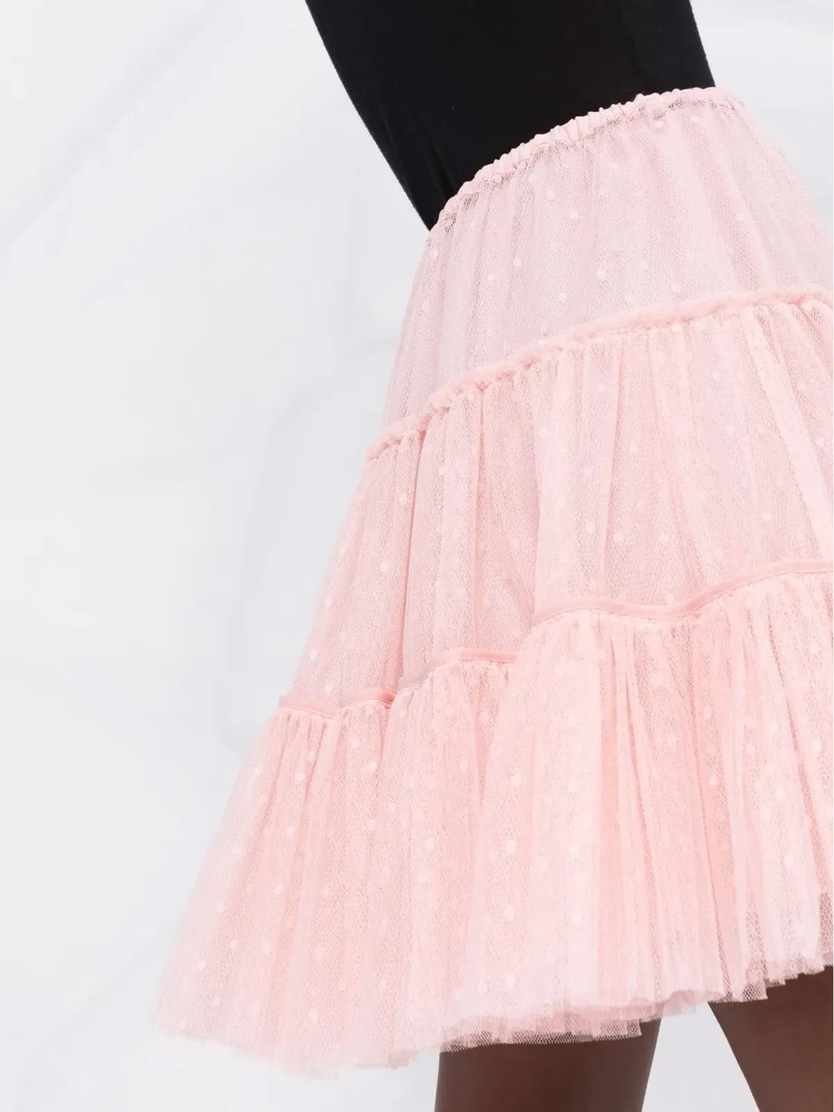 RED Valentino ドット柄Aライン ティアードスカート - 画像5