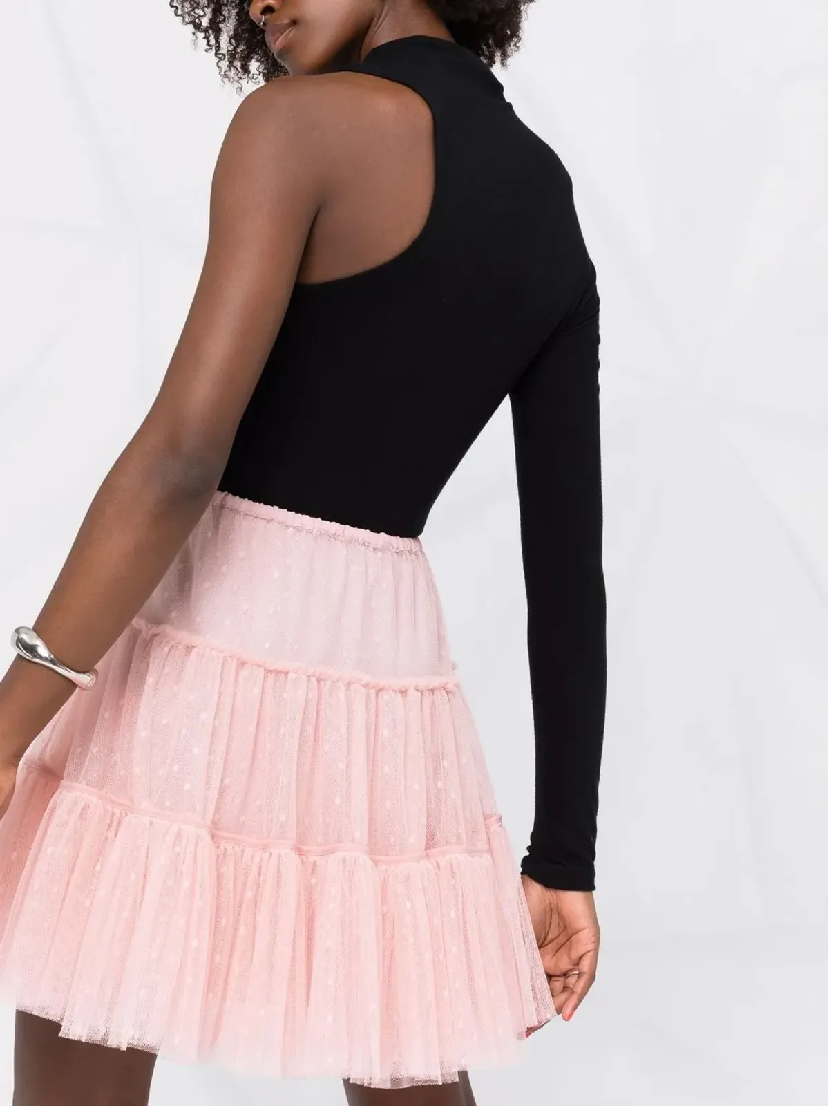 RED Valentino ドット柄Aライン ティアードスカート - 画像3
