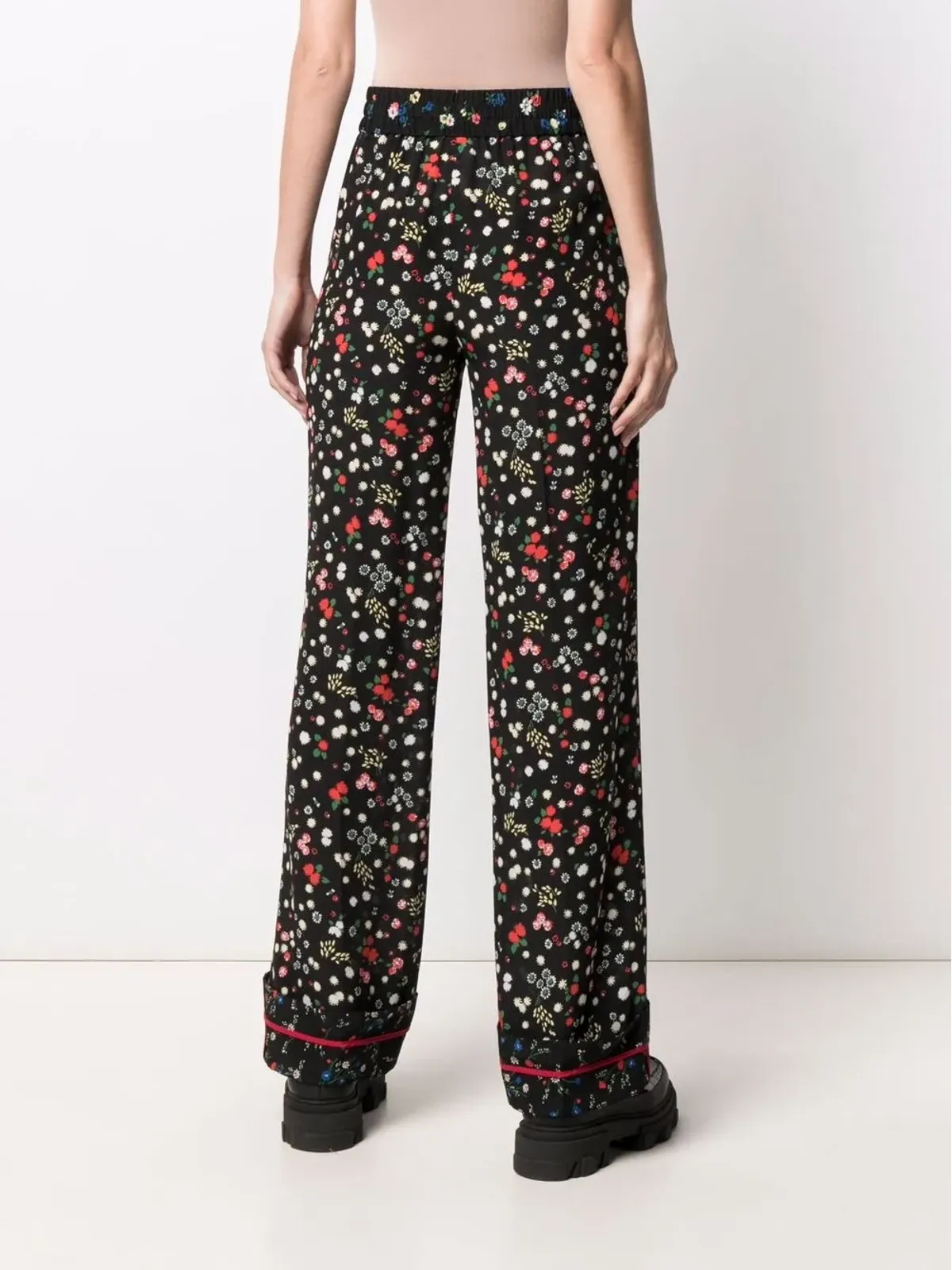 RED Valentino 花柄プリント ウエストゴムパンツ - 画像4