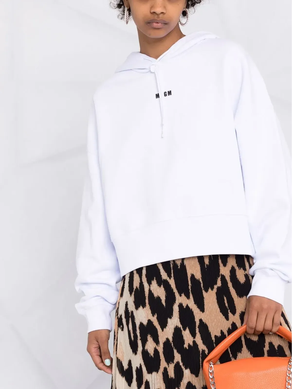 MSGM ロゴプリント プルオーバーフーディ - 画像5