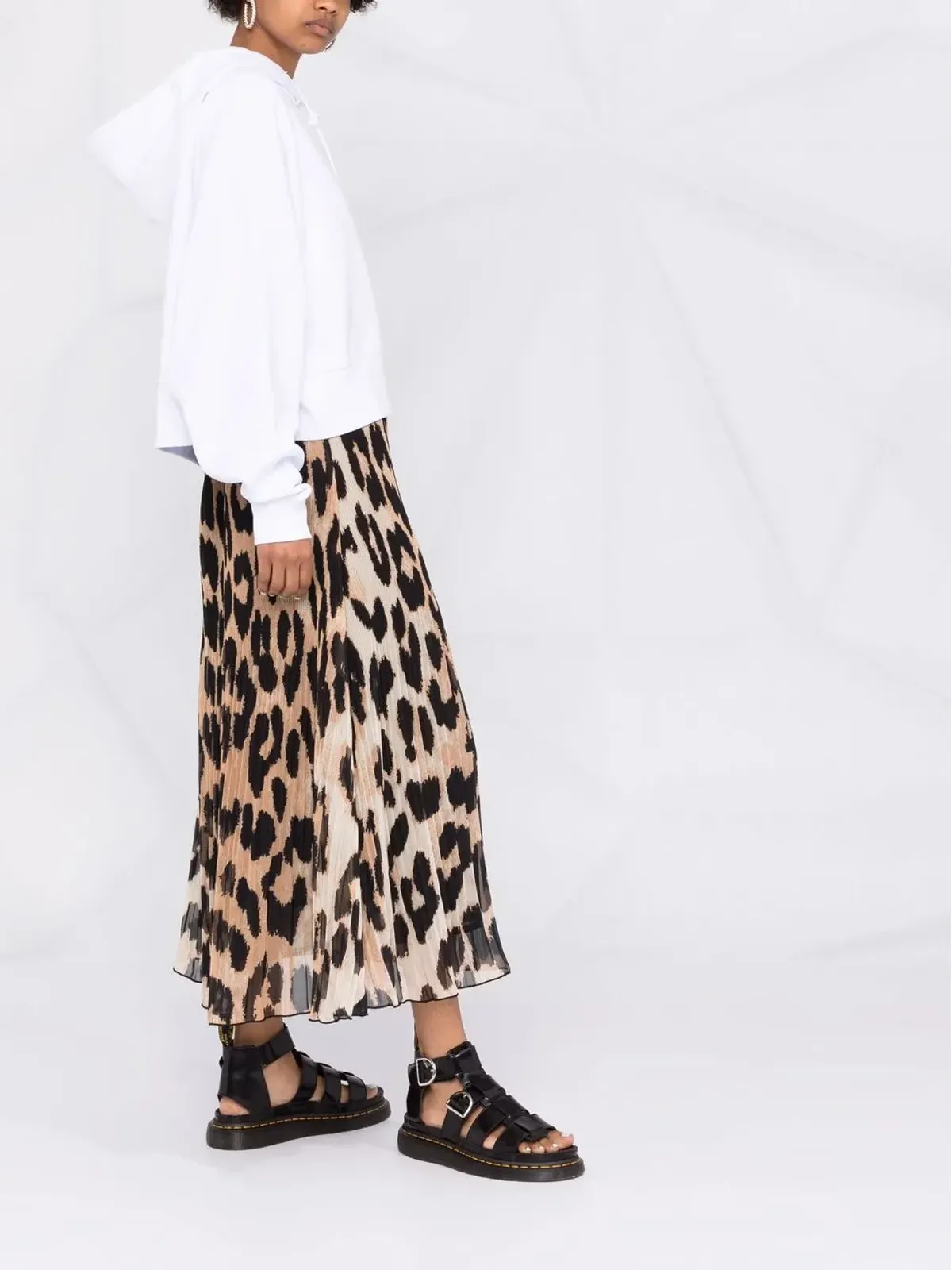 MSGM ロゴプリント プルオーバーフーディ - 画像4