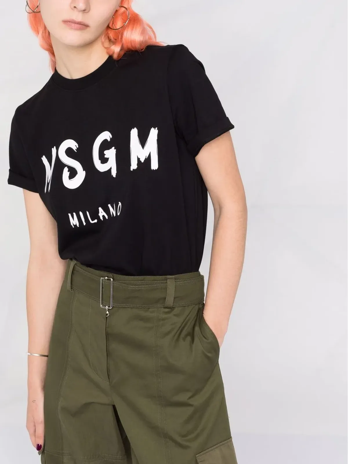 MSGM ロゴプリント半袖Tシャツ - 画像5