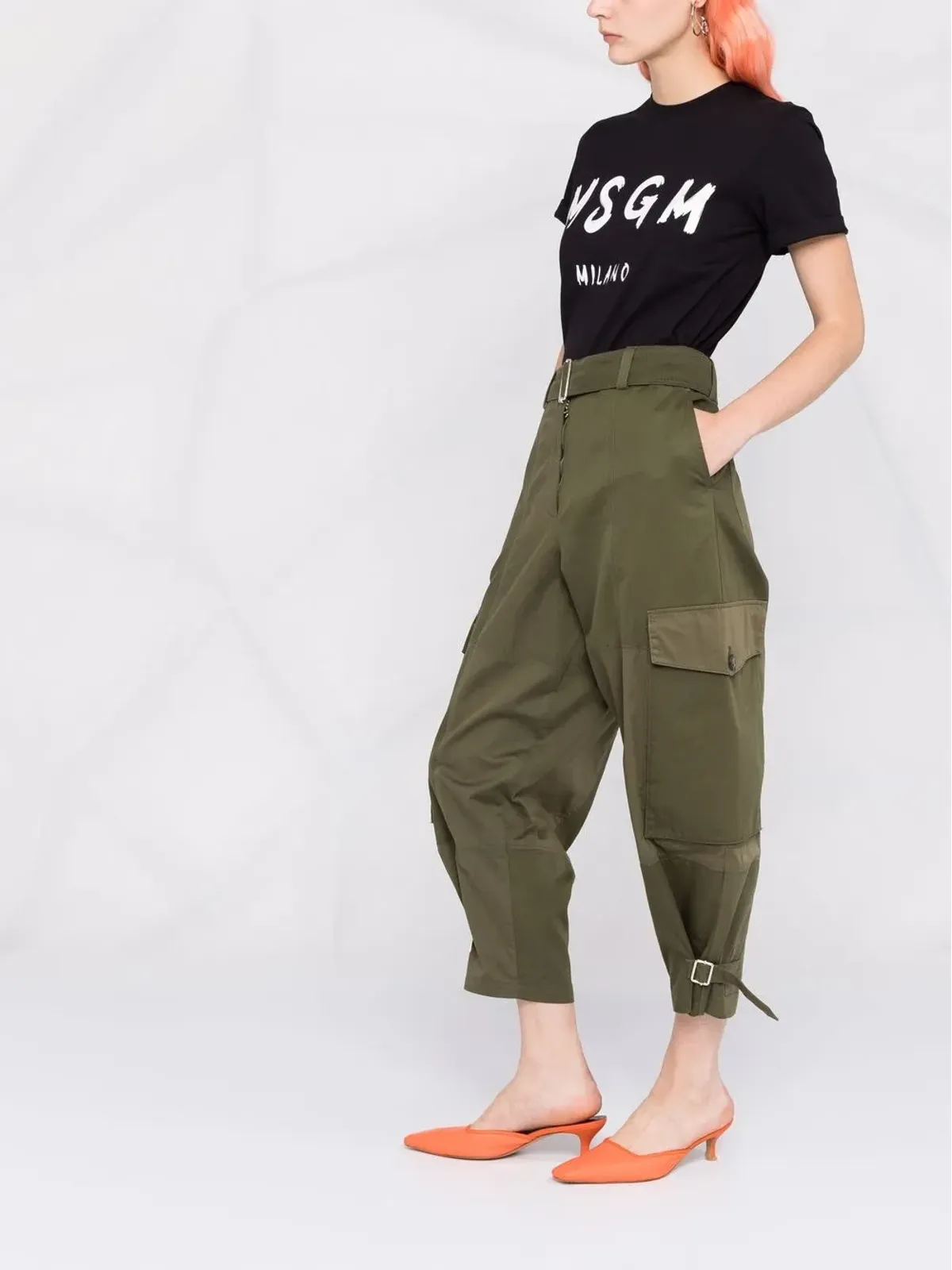 MSGM ロゴプリント半袖Tシャツ - 画像4