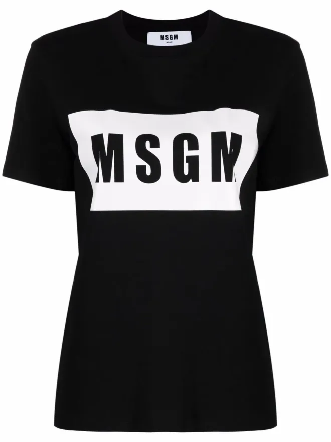 MSGM MSGM ロゴプリント コットン Tシャツの商品画像