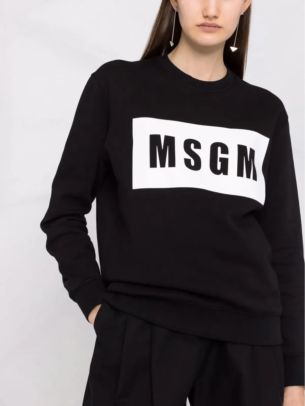 MSGM ロゴプリント コットンセーター - 画像5