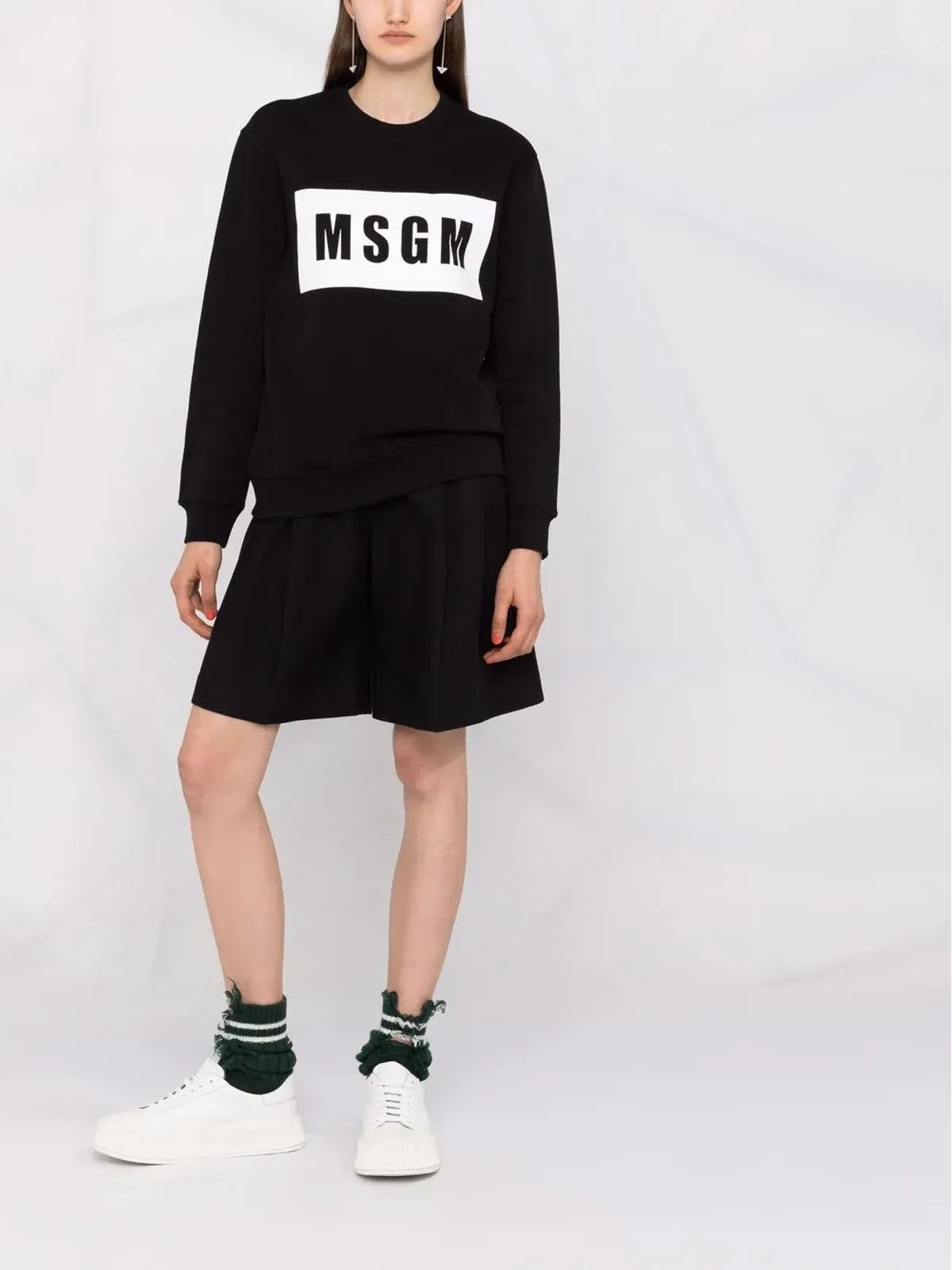 MSGM ロゴプリント コットンセーター - 画像2