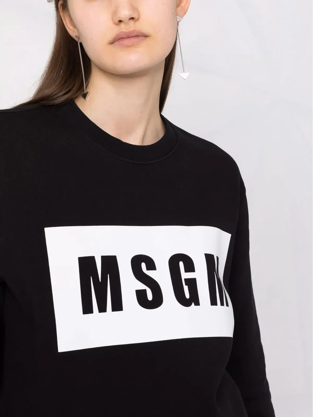 MSGM ロゴプリント コットンセーター - 画像3